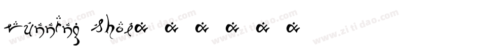Running shoe字体转换